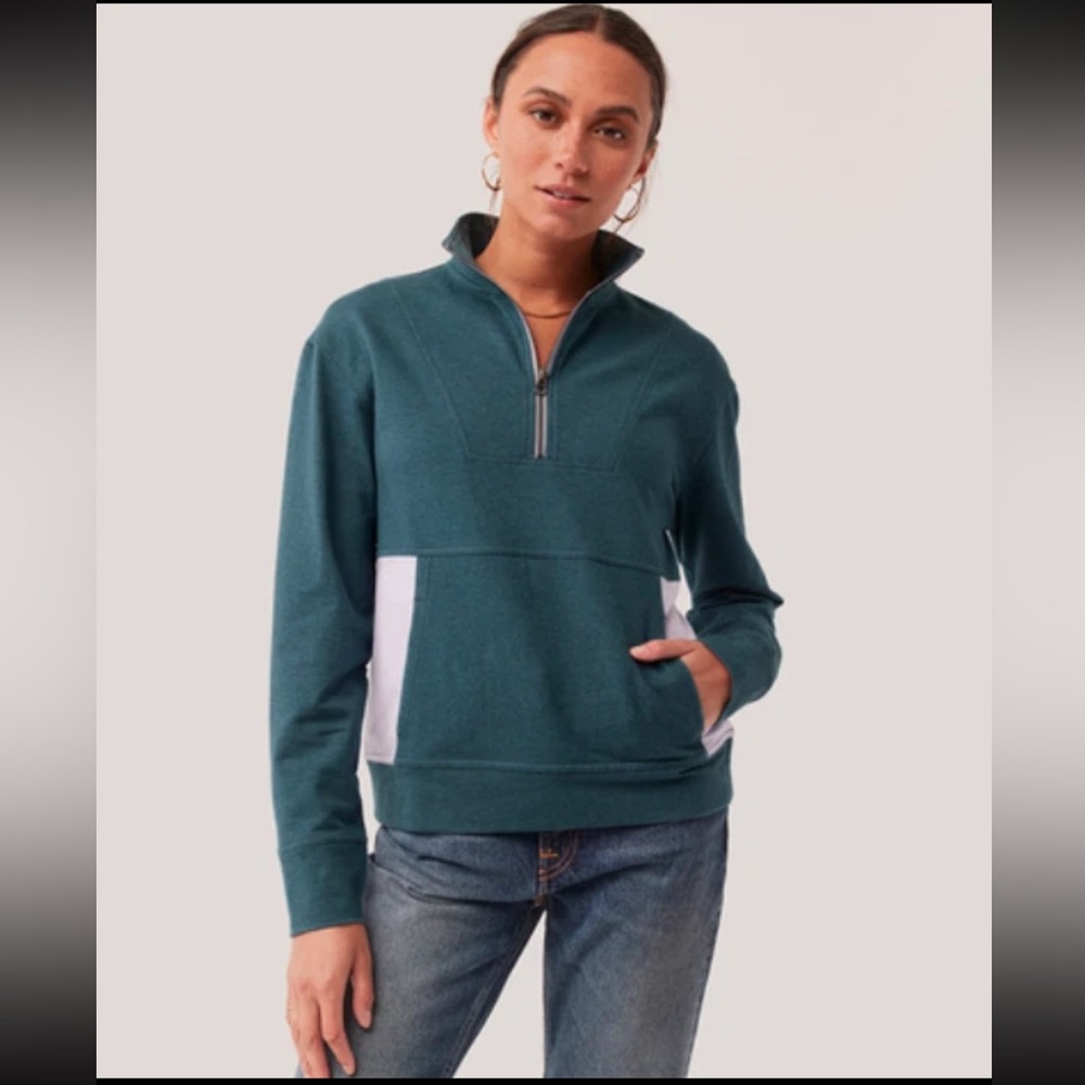 Pact Perfectly Lightweight Quarter Zip Mockneck Pullover Gorpcore Outdoor cotton